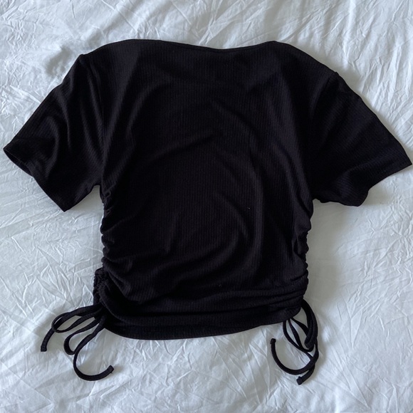 Black rushed sides shirt - Picture 2 of 2